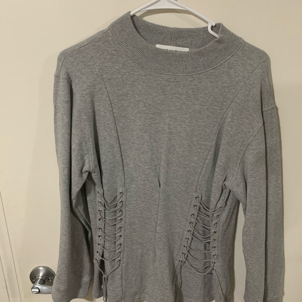 Pixie market corset sweatshirt